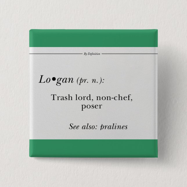 Badge Carré 5 Cm Bouton de Logan de modérateur (Devant)