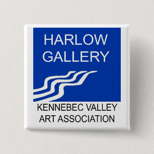 Badge Carré 5 Cm Bouton de logo de Harlow Gallery/KVAA