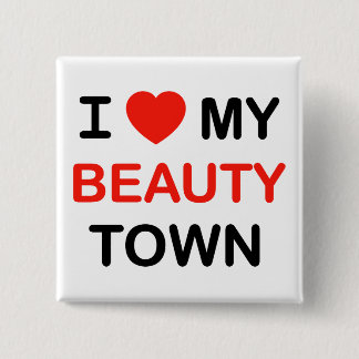 Badge Carré 5 Cm Bouton de ma ville de beauté