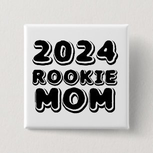 Badge Carré 5 Cm Bouton de maman recrue 2024