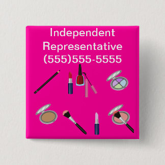 Badge Carré 5 Cm Bouton de maquillage