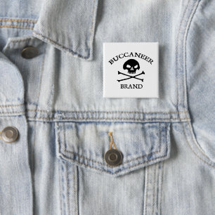 Badge Carré 5 Cm Bouton de marque Buccaneer