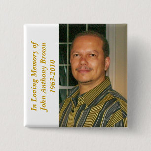 Badge Carré 5 Cm Bouton de mémorial de JB