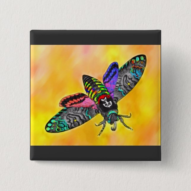 Badge Carré 5 Cm Bouton de mite de Goth (Devant)