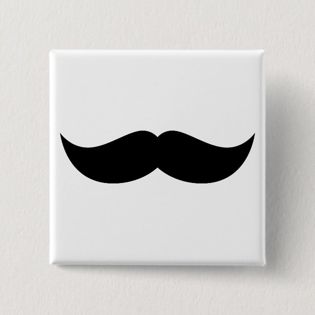 Badge Carré 5 Cm Bouton de moustache (Devant)