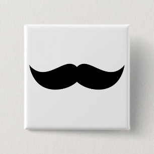 Badge Carré 5 Cm Bouton de moustache