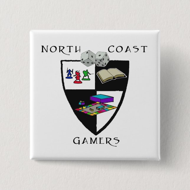 Badge Carré 5 Cm Bouton de NCG (Devant)