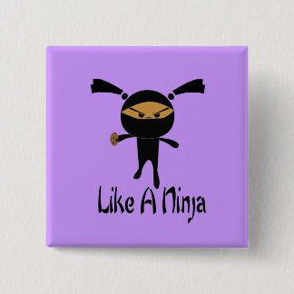 Badge Carré 5 Cm Bouton de Ninja