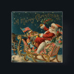 Badge Carré 5 Cm Bouton de Noël victorien<br><div class="desc">Boutons de Noël victoriens à donner et à échanger! Montrez votre esprit de vacances avec ces charmantes épingles de Noël ! Les boutons de Noël vintage font de grands farces de bas!</div>