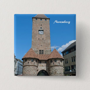 Badge Carré 5 Cm Bouton de Nuremberg