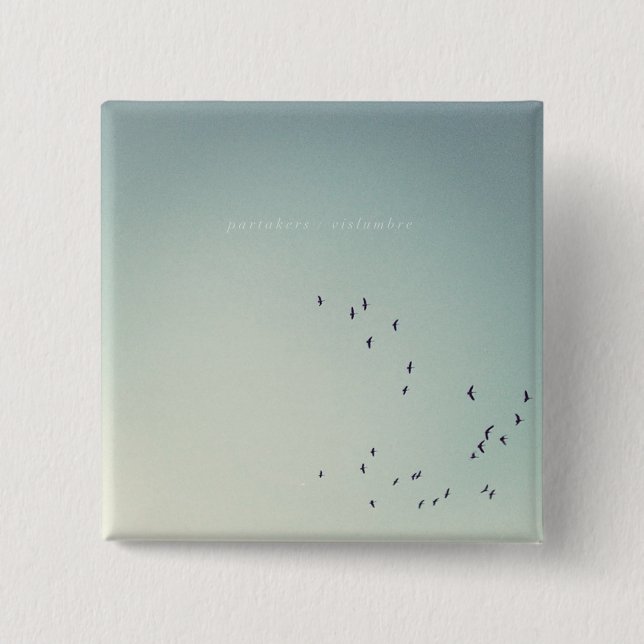 Badge Carré 5 Cm Bouton de Partakers (Devant)