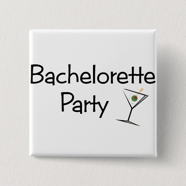 Badge Carré 5 Cm Bouton de partie de Bachelorette (Devant)