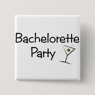 Badge Carré 5 Cm Bouton de partie de Bachelorette