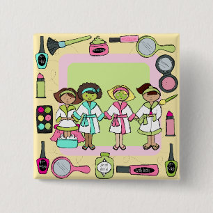 Badge Carré 5 Cm Bouton de partie de spa