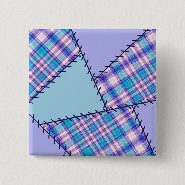 Badge Carré 5 Cm Bouton de patchwork - 21 (Devant)