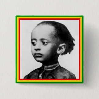 Badge Carré 5 Cm Bouton de Pinback d'insigne de Rastafari Lij