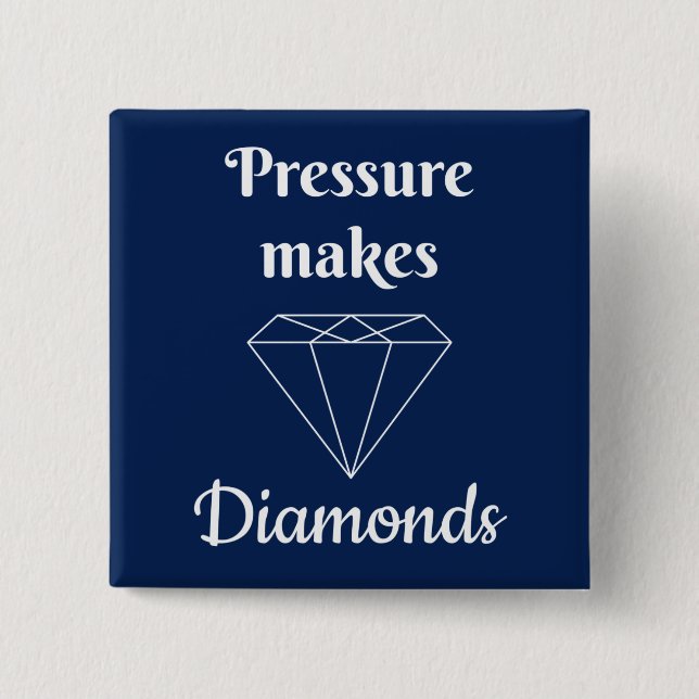 Badge Carré 5 Cm Bouton de pression pour Diamants (Devant)