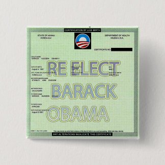 BADGE CARRÉ 5 CM BOUTON DE PREUVE D'ACTE DE NAISSANCE