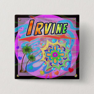 Badge Carré 5 Cm Bouton de progression réelle Irvine