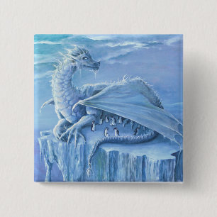 Badge Carré 5 Cm Bouton de protecteur de pingouin