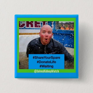 Badge Carré 5 Cm Bouton de recherche du donneur vivant