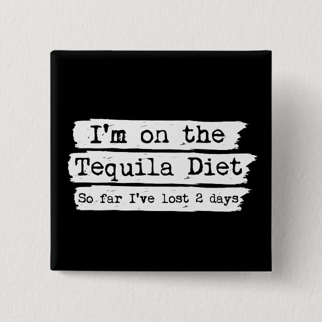 Badge Carré 5 Cm Bouton de régime de tequila (Devant)