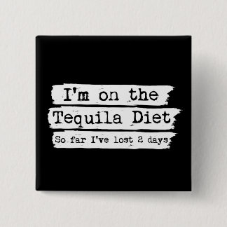 Badge Carré 5 Cm Bouton de régime de tequila