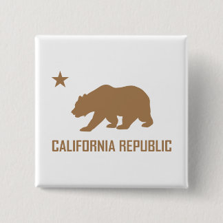 Badge Carré 5 Cm Bouton de République de la Californie