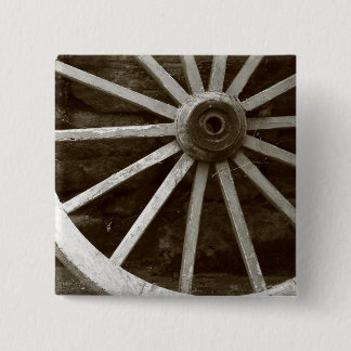 Badge Carré 5 Cm Bouton de roue de chariot
