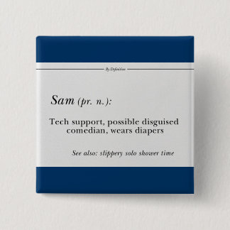 Badge Carré 5 Cm Bouton de Sam de modérateur