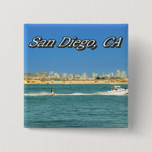 Badge Carré 5 Cm Bouton de San Diego