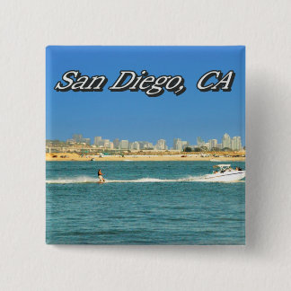 Badge Carré 5 Cm Bouton de San Diego