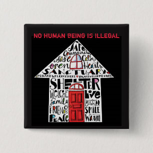 Badge Carré 5 Cm Bouton de sanctuaire