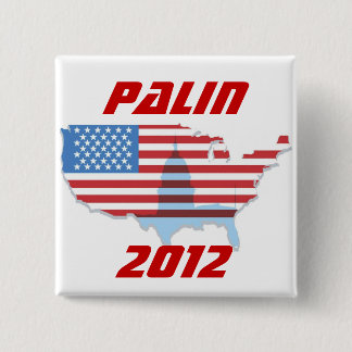 Badge Carré 5 Cm Bouton de Sarah Palin 2012