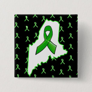 Badge Carré 5 Cm Bouton de sensibilisation à la maladie de Lyme dan