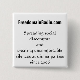 Badge Carré 5 Cm Bouton "de silences inconfortables" de FDR