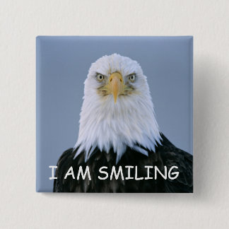 Badge Carré 5 Cm Bouton de sourire