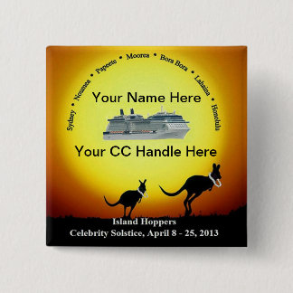 Badge Carré 5 Cm Bouton de souvenir