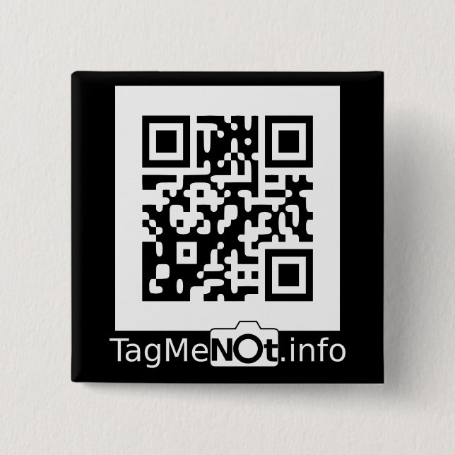 Badge Carré 5 Cm Bouton de TagMeNot (Devant)