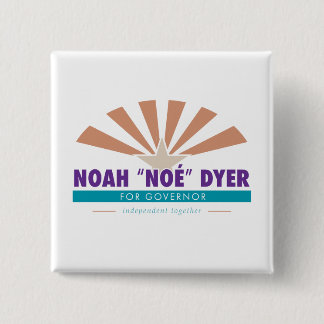 Badge Carré 5 Cm Bouton de tinctorial de Noé "Noé" [slogan