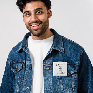 Badge Carré 5 Cm Bouton de votre conception ou téléchargement de ph