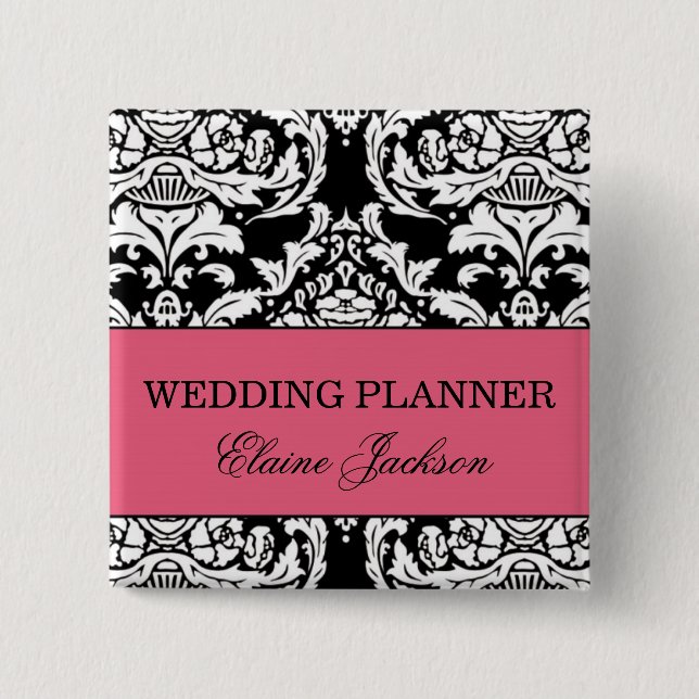 Badge Carré 5 Cm Bouton de wedding planner (Devant)