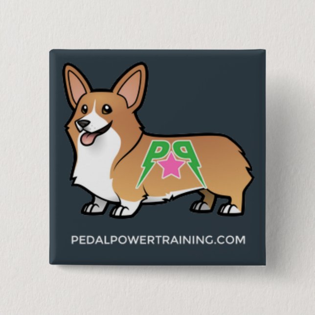 Badge Carré 5 Cm Bouton de Winston (Devant)