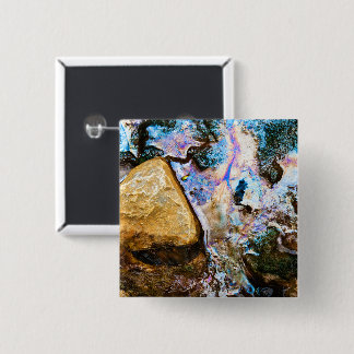 Badge Carré 5 Cm Bouton d'eau calme nature abstraite