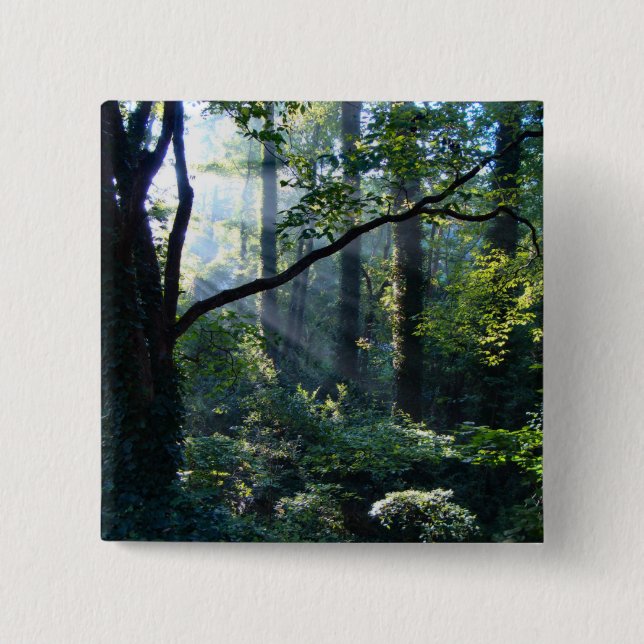 Badge Carré 5 Cm Bouton d'éclairage (Devant)