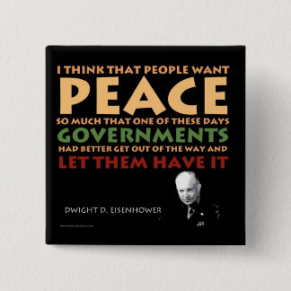 Badge Carré 5 Cm Bouton d'Eisenhower