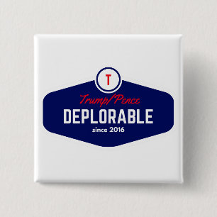 Badge Carré 5 Cm bouton déplorable d'atout