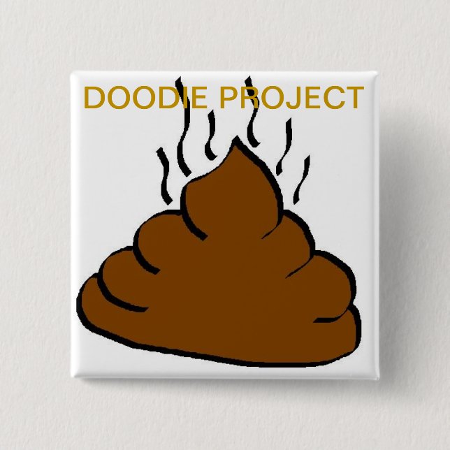 BADGE CARRÉ 5 CM BOUTON D'ÉQUIPE RESPONSABLE DU PROJET DE DOODIE (Devant)