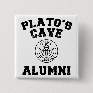 Badge Carré 5 Cm Bouton des anciens de la grotte de Platon