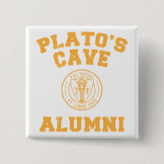 Badge Carré 5 Cm Bouton des anciens de la grotte de Platon